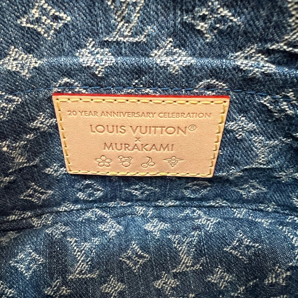 🍒 NEW Louis Vuitton x Takashi Murakami Cherry Denim Pochette Accessoires Cerises - Picture 5 of 12